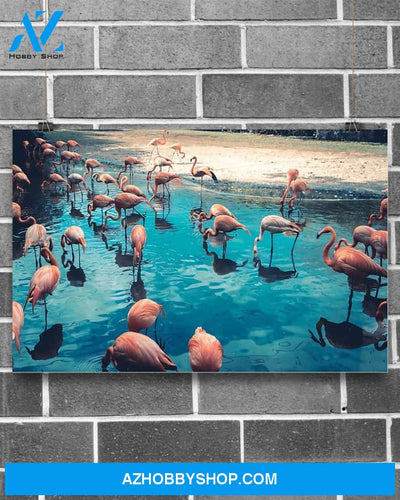 Flamingo Art Art Canvas, Wall Decor Visual Art