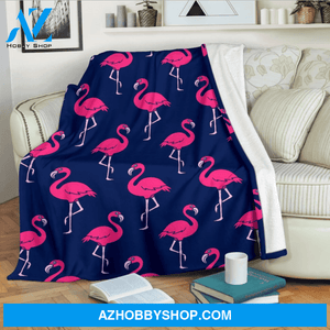 Flamingo Blanket Flamingoes Standing With One Leg, Gift for Your Love One, Birthday Gift Home Decor Bedding Couch Sofa Soft and Comfy Cozy