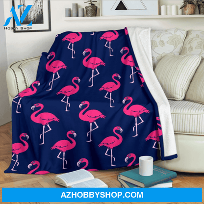 Flamingo Blanket Flamingoes Standing With One Leg, Gift for Your Love One, Birthday Gift Home Decor Bedding Couch Sofa Soft and Comfy Cozy