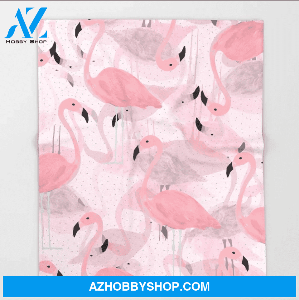 Flamingo Blanket Pinky Flamingo Pattern, Gift for Your Love One, Birthday Gift Home Decor Bedding Couch Sofa Soft and Comfy Cozy