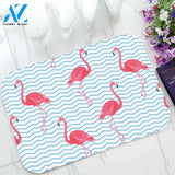 Flamingo Blue Pink Animal Tropic Home Decor Floor Mat Area Rug Doormat Welcome Mat House Warming Gift Home Decor Funny Doormat Gift Idea