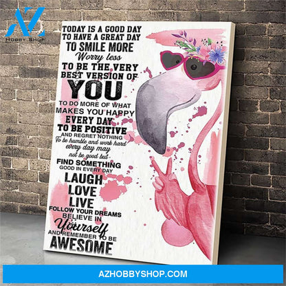 Flamingo Canvas Print Wall Art - Matte Canvas