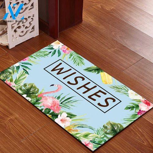 Flamingo Easy Clean Welcome DoorMat | Felt And Rubber | DO2229