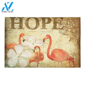 Flamingo Hope Printed Doormat Home Decor