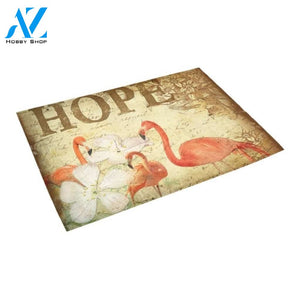 Flamingo Hope Printed Doormat Home Decor