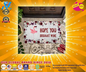 Flamingo Hope you brought wine doormat – LIMITED EDITION