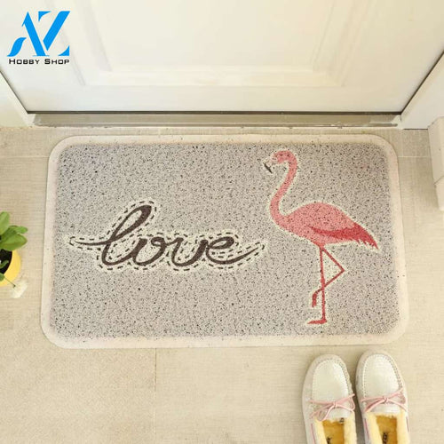 Flamingo Love Doormat | Colorful | Size 8x27'' 24x36''