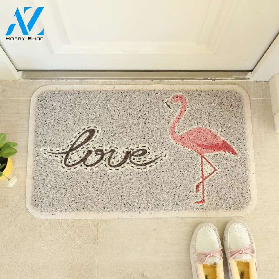 Flamingo Love Doormat | Colorful | Size 8x27&#39;&#39; 24x36&#39;&#39;