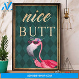 Flamingo Nice Butt Flamingo Lovers Portrait Canvas And Poster, Wall Decor Visual Art