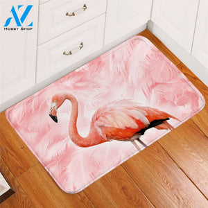 Flamingo Pink Feather Door Mat