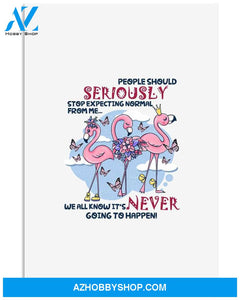 Flamingo stop expect normal from me poster