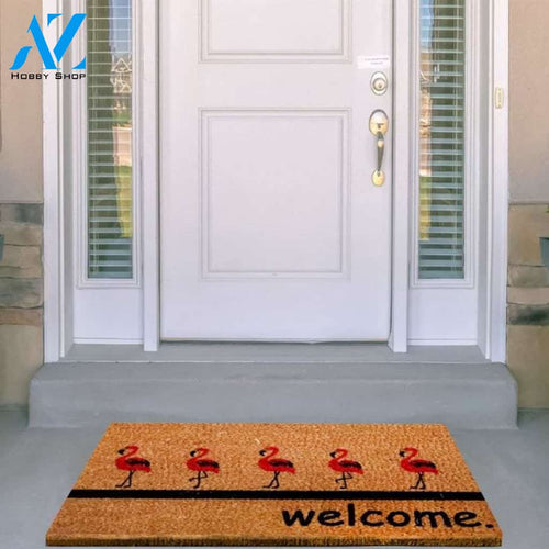 Flamingo Welcome Doormat Welcome Mat House Warming Gift Home Decor Funny Doormat Gift Idea