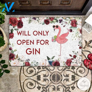 Flamingo Will Only Open For Gin Doormat