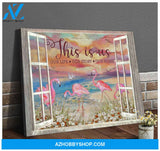 Flamingo Window This Is Us Canvas Wall Art, Canvas Decor