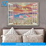 Flamingo Window This Is Us Canvas Wall Art, Canvas Decor