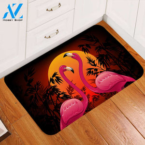 Flamingos Sunset Door Mat