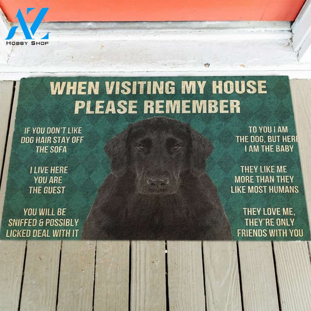 Flat Coated Retriever's Rules Doormat