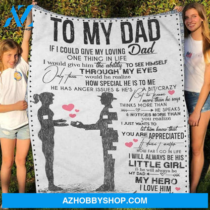 Fleece Blanket To My Dad Vintage If I Could Fleece Blanket Father Fleece Blanket, Biological Father Of Fleece Blanket, Father Baby Fleece Blanket Christmas Gift Ideas