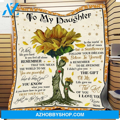 Personalized Fleece Blanket To My Daughter You Are Powerful Brave And Beautiful You Know Gift For Birthday Christmas Thanksgiving Graduation Wedding