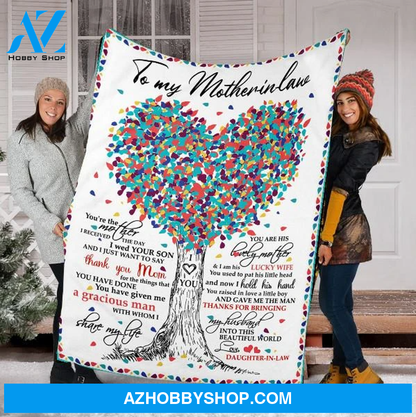 Fleece Blanket - To My Mother In Law Fleece Blanket, Gift For Mother In Law