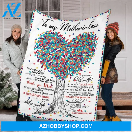 Fleece Blanket - To My Mother In Law Fleece Blanket, Gift For Mother In Law