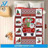 Fleece Blankets - Momma Claus Christmas Fleece Blanket - Fleece Blankets Family Gift Ideas