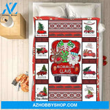 Fleece Blankets - Mommom Claus Christmas Fleece Blanket - Fleece Blankets Family Gift Ideas
