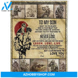 Fleece soldier Blanket dad to son I want you to believe deep in your heart