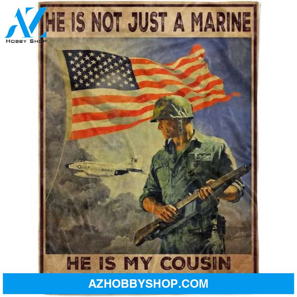 Fleece Soldier Blanket he is not just a marine