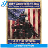 Fleece Soldier Blanket I am the storm he whispered back