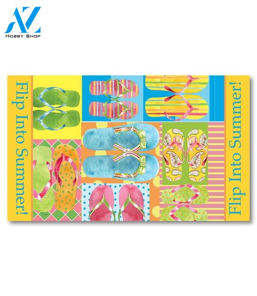 Flip Into Summer Doormat - 18" x 30"