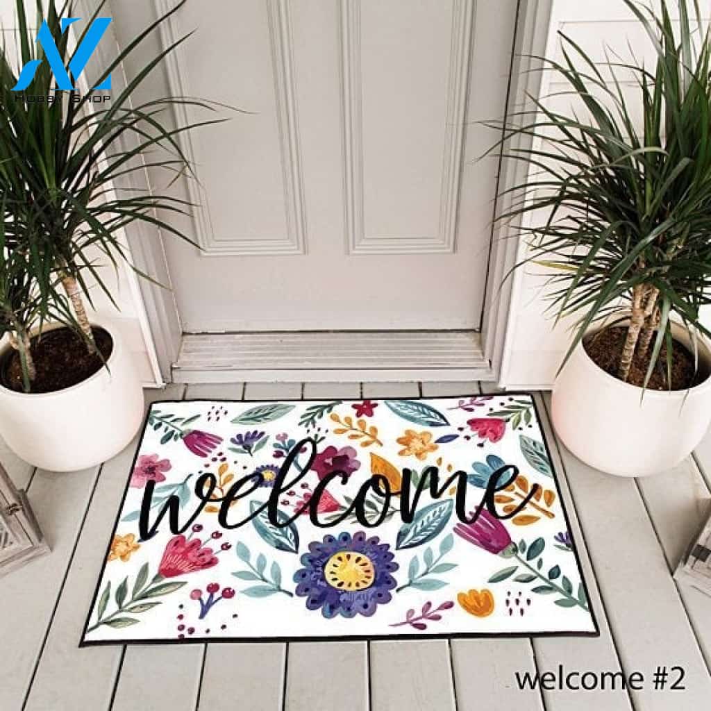 Floral Doormat for Summer Indoor And Outdoor Doormat Warm House Gift Welcome Mat Birthday Gift For Floral Lovers Summer Lovers