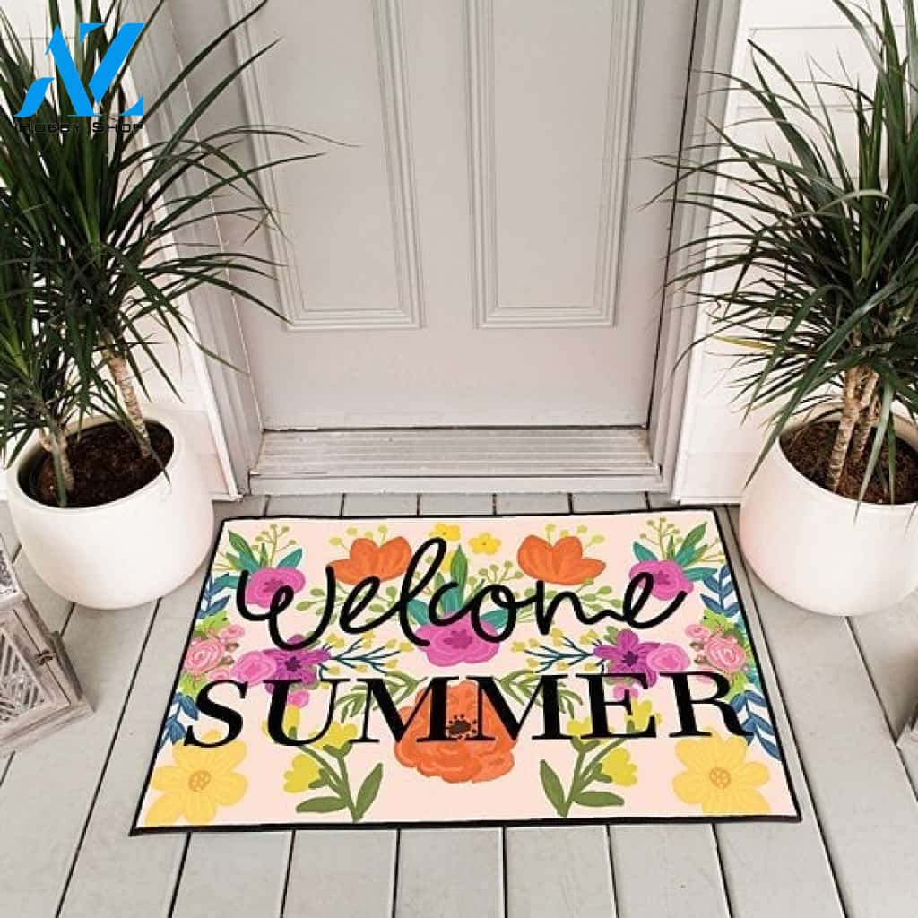 Floral Doormat for Summer Indoor And Outdoor Doormat Warm House Gift Welcome Mat Birthday Gift For Floral Lovers Summer Lovers
