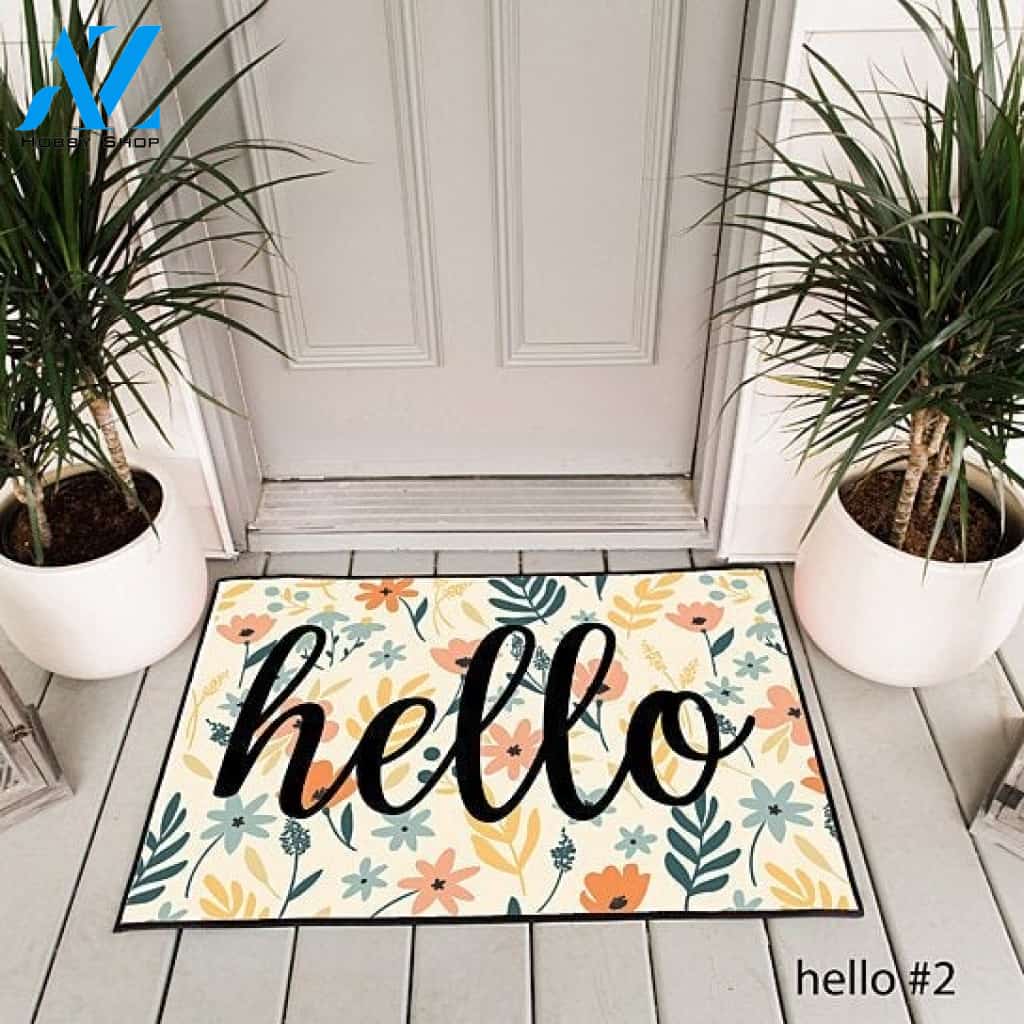 Floral Doormat for Summer Indoor And Outdoor Doormat Warm House Gift Welcome Mat Birthday Gift For Floral Lovers Summer Lovers