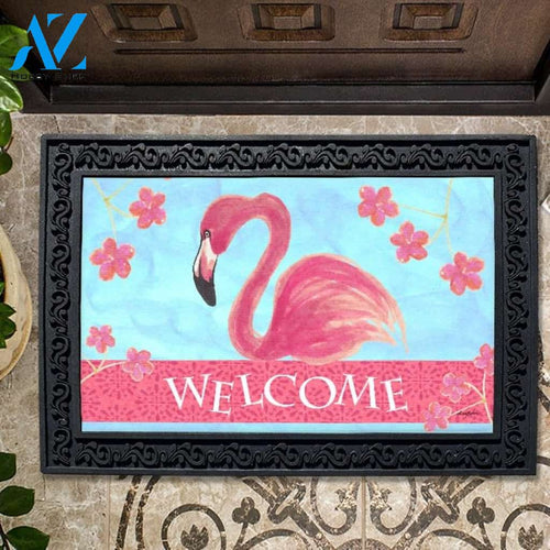 Floral Flamingo Doormat - 18