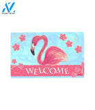 Floral Flamingo Doormat - 18" x 30"