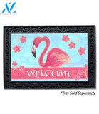 Floral Flamingo Doormat - 18" x 30"