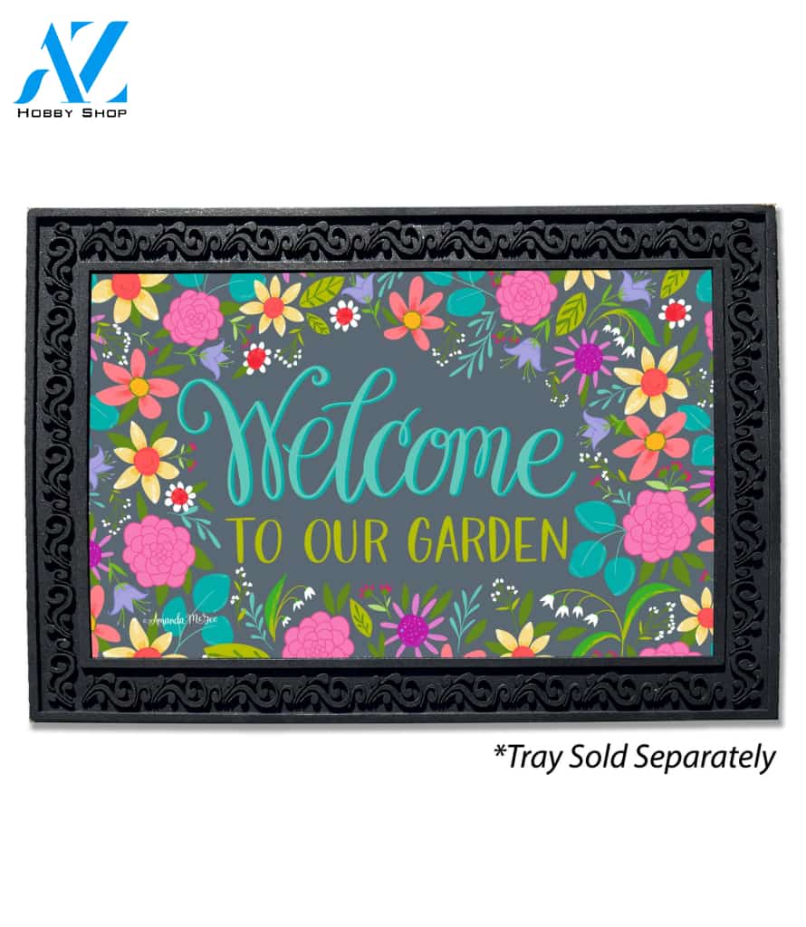 Floral Garden Welcome Doormat - 18" x 30"