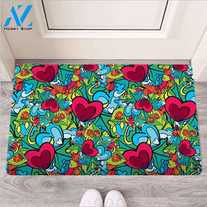 Floral Psychedelic Door Mat