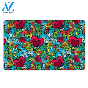 Floral Psychedelic Door Mat