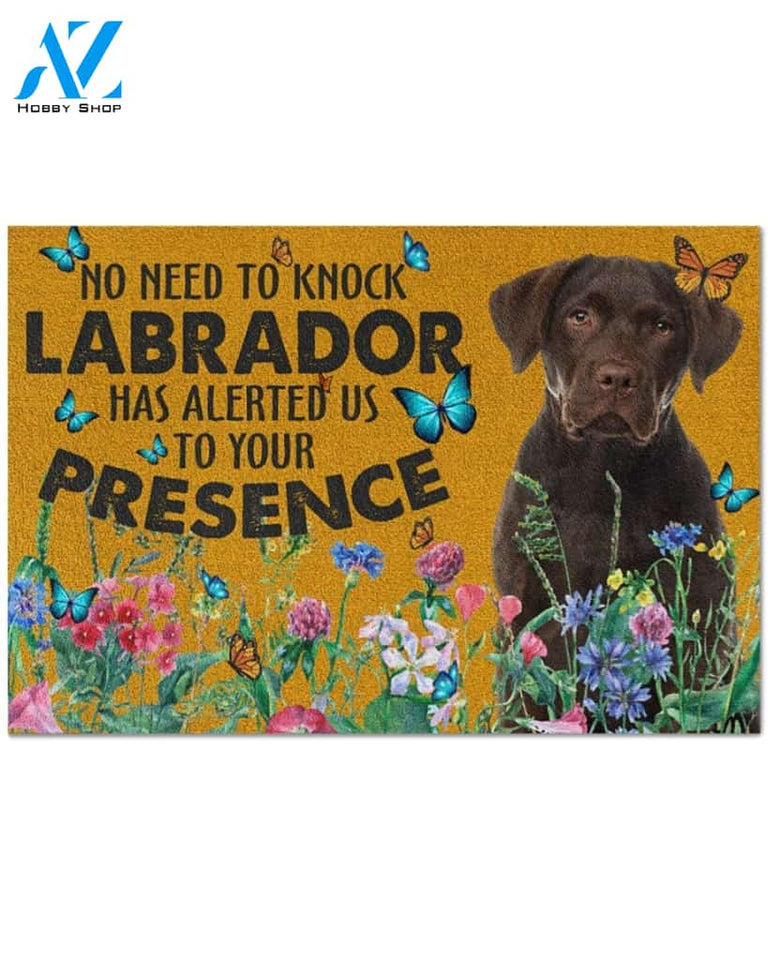 Flower Doormat - Chocolate Labrador Doormat Gift Dog Lover Warm House Gift Welcome Mat Gift For Family Friend Birthday Gift