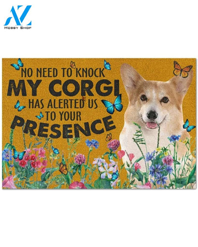 Flower Doormat - Corgi Doormat Gift Dog Lover Warm House Gift Welcome Mat Gift For Family Friend Birthday Gift