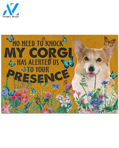 Flower Doormat - Corgi Doormat Gift Dog Lover Warm House Gift Welcome Mat Gift For Family Friend Birthday Gift