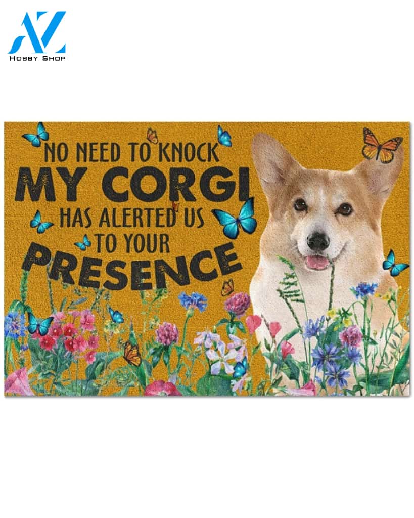 Flower Doormat - Corgi Doormat Gift Dog Lover Warm House Gift Welcome Mat Gift For Family Friend Birthday Gift