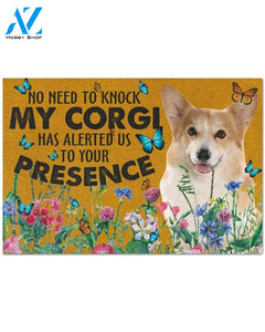 Flower Doormat - Corgi Doormat Gift Dog Lover Warm House Gift Welcome Mat Gift For Family Friend Birthday Gift