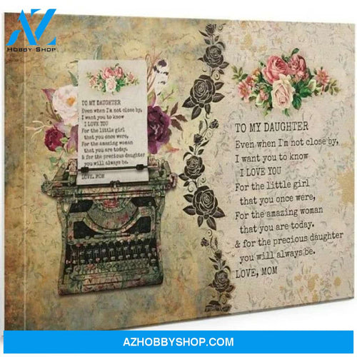 Flower For The Little Girl Canvas To My Daughter Print Canvas Wall Art