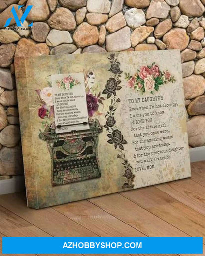 Flower For The Little Girl Canvas To My Daughter Print Canvas Wall Art