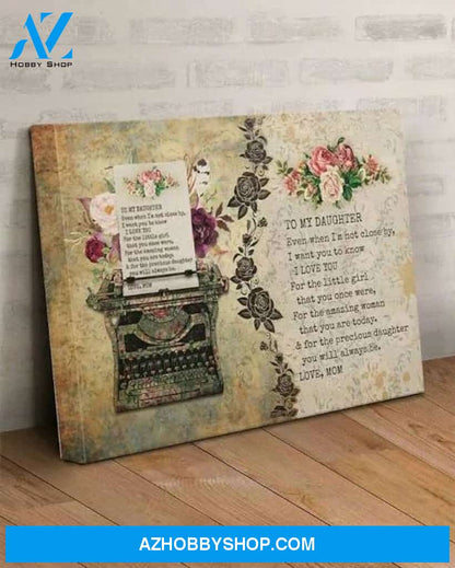 Flower For The Little Girl Canvas To My Daughter Print Canvas Wall Art