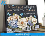 Flower It'S Hard To Forget Someone Butterfly Poster Canvas Wall Decor Visual Art
