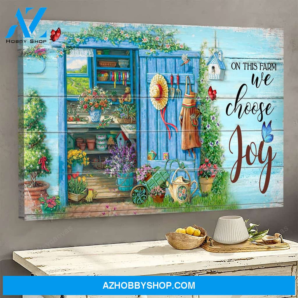 Flower - On this farm we choose Joy - Farm Landscape Canvas Prints - Wall Art